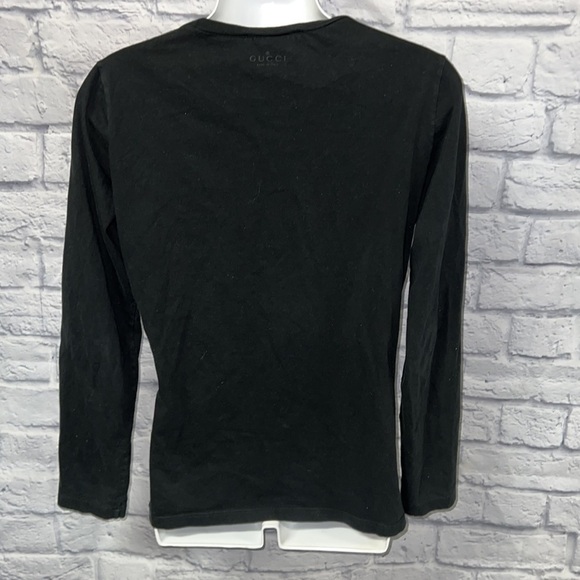 Gucci Uniform Long Sleeve Black Tee size medium - Picture 3 of 6